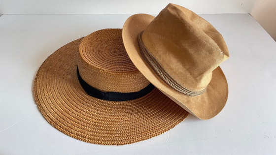 Image 1 of Déco CHAPEAUX de Paille Vintage
