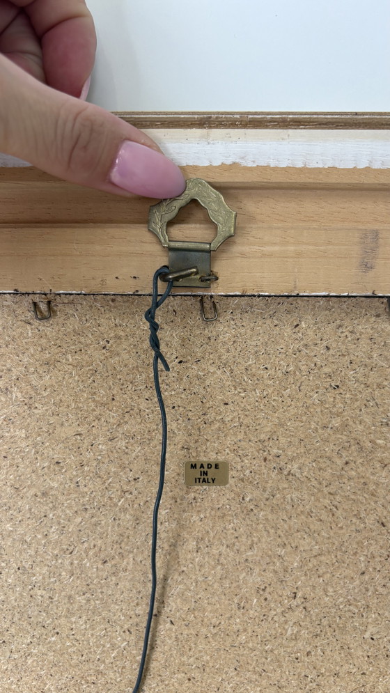 Image 1 of Specchio da parete vintage di design italiano sfaccettato oro