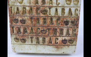 Image 1 of Porta tabacco in ceramica Roger Capron con decoro &quot;Sole&quot;, Vallauris, Francia, anni &#39;50