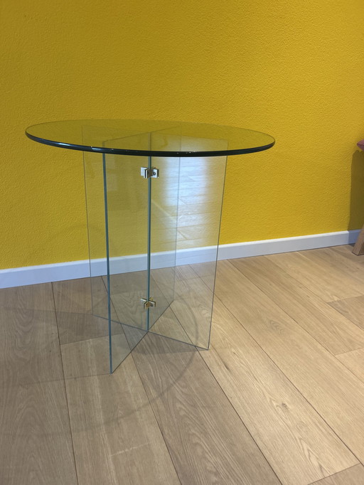 Table en verre dans le style de Leon Rosen