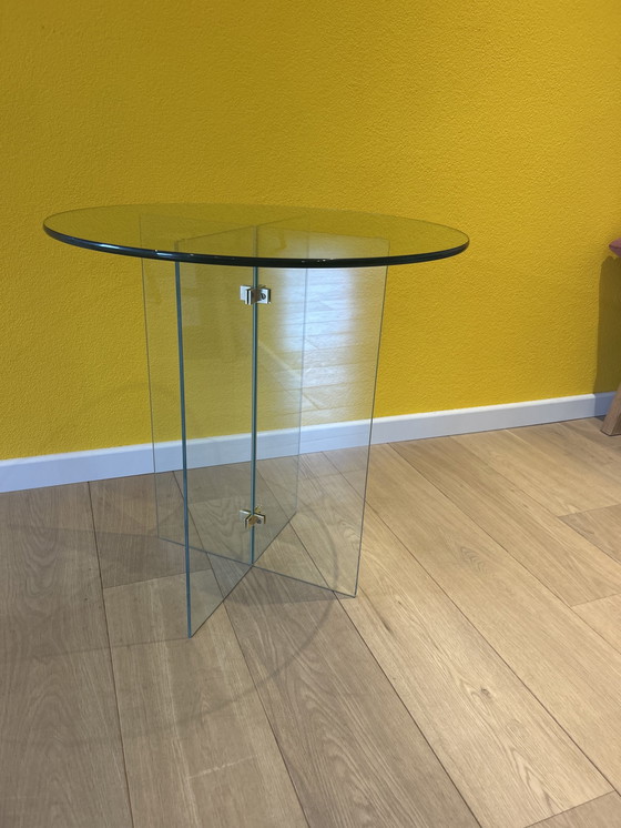 Image 1 of Glass table in the style of Leon Rosen