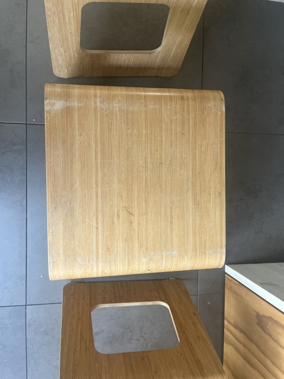 Set of 3 Vintage IKEA Benjamin Stools – Lisa Norinder – 90s – Wood (photo 5 of 5)