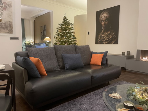 Giorgetti 2x lederen 3 zitsbanken