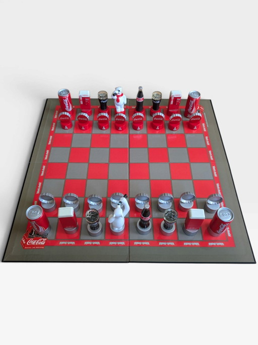 Coca-Cola Schachspiel in Metallbox 