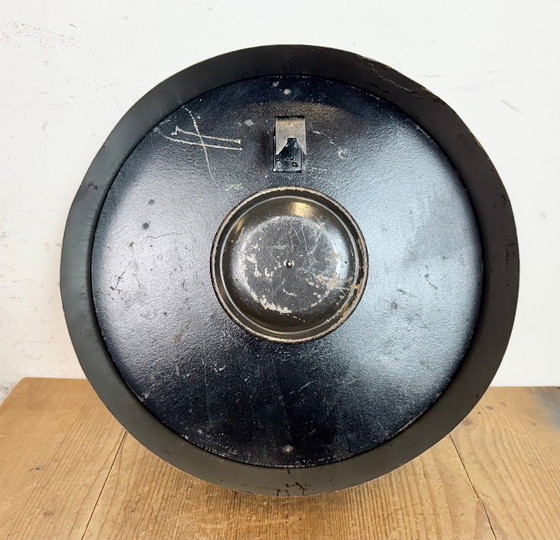 Image 1 of Grijze industriële fabriekswandklok van International, jaren 50