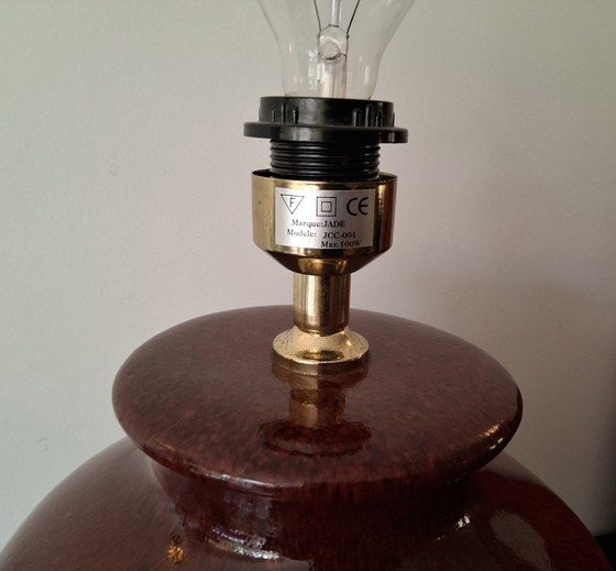 Image 1 of Lámpara de mesa de cerámica estilo jarrón de jengibre asiático