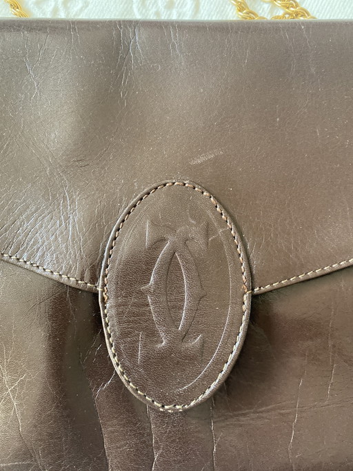 Cartier clutch vintage nappa brown