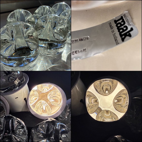 RAAK R-133.00 – 7 vintage inbouwspotjes + 1 voor restauratie – Glass (photo 2 of 5)