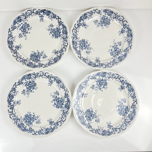 Juego de 4 platos llanos Villeroy & Boch "Valeria", azul