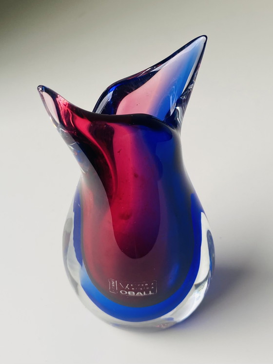 Image 1 of Beautiful vintage Murano vase - Summerso technique - design Oball for Murano