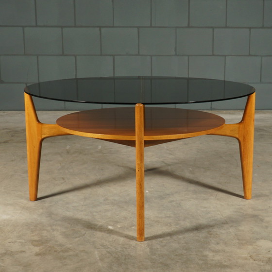 Image 1 of Vintage Walnut Coffee Table - Wilhelm Renz - 1960s