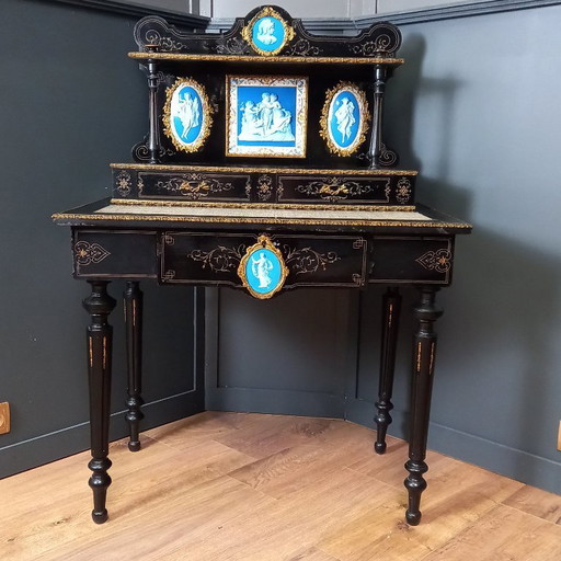 Bonheur du Jour en bois noirci ca.1840-1850