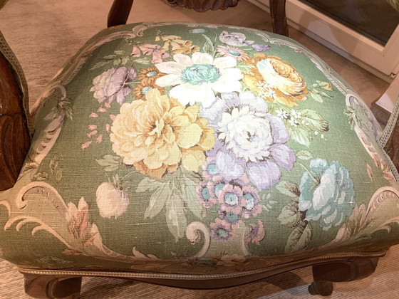 Image 1 of Sedia, poltrona, sedia imbottita, XIX secolo, Luigi Filippo, antica, rococò