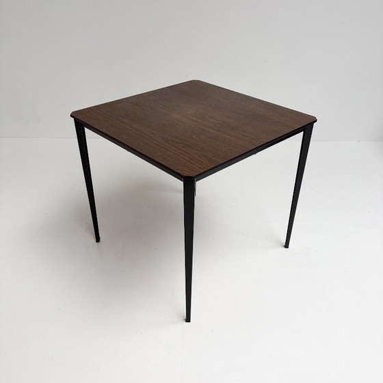 Midcentury Dining table by Wim Rietveld for Ahrend De Cirkel, 1960s – Metal, Wood (photo 2 of 14)