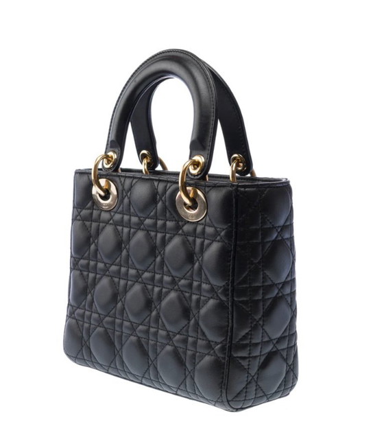 Image 1 of Borsa DIOR Lady Dior in cuoio nero - 103265