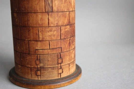 Image 1 of Portasigarette in legno fatto a mano con posacenere