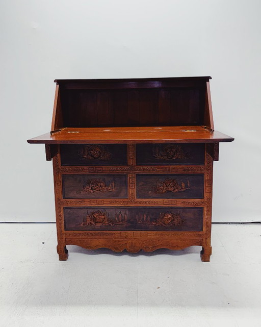 Escritorio secretario chino antiguo – opbergkast, Wood (photo 2 of 15)