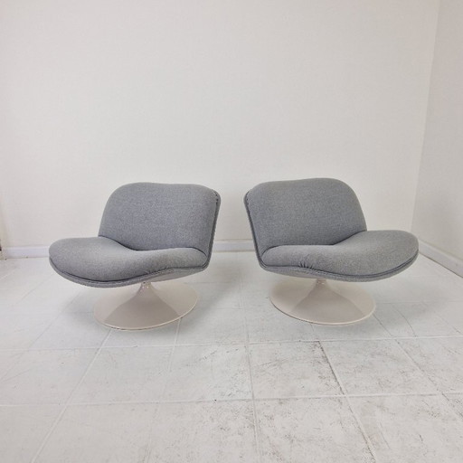 Pair of Artifort Model 508 Swivel Lounge Chairs by Geoffrey Harcourt, 1980s