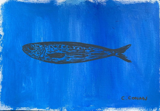 Sardine in acrilico 30 x 21 cm – Liquitex, Decorazioni murali, Carta (photo 2 of 6)
