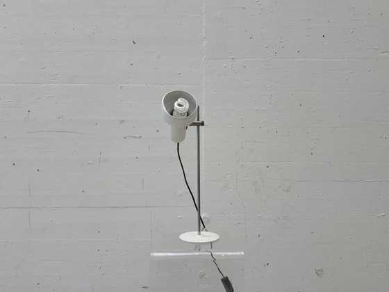 Image 1 of Designer table lamp made of metal in white, 1970s