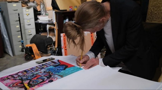 Image 1 of Paul Indrek Kostabi: "Unable To Fall Into The Dream - Edition 2025." Hand-signed, no. 8/25. In excellent condition. Print run of