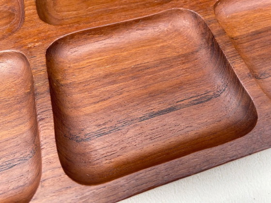 Image 1 of Bandeja para servir de teca, mediados de siglo, década de 1960