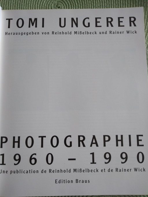 Tomi Ungerer FOTOGRAFIA 1960-1990, con firma/dedica, RARA, tedesco/francese