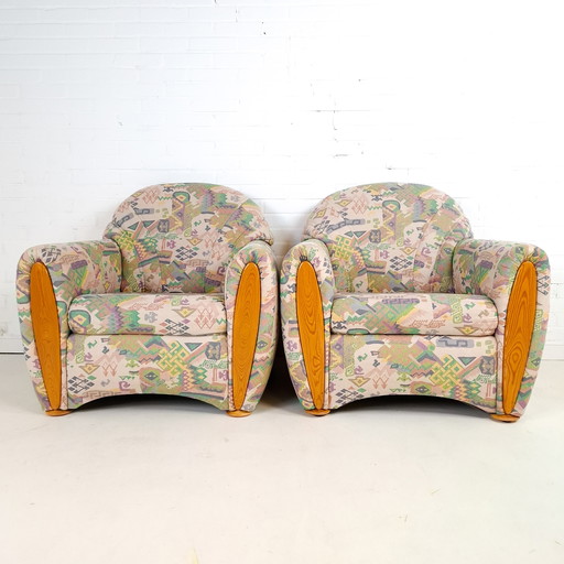 2x poltrona vintage stile Memphis Milano anni '80