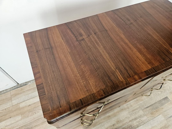 1940s Art Deco walnut chest of drawers – 5 drawers – Wood (photo 5 of 21)