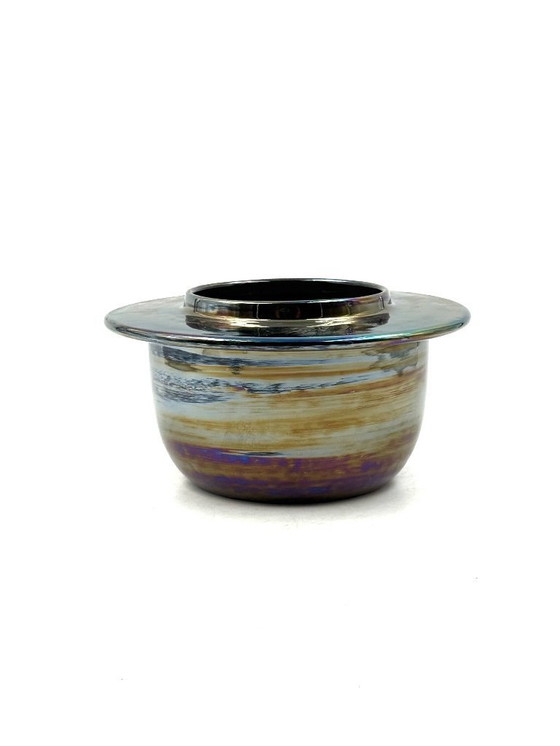 Image 1 of Mid-century modern iridescent ceramic, Paoli Italy 1970s