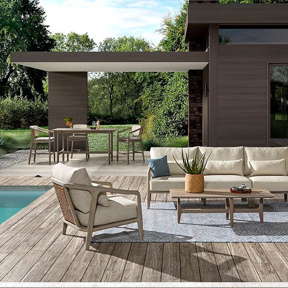 Image 1 of Castle Line Teak Gray lounge set