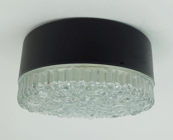 Image 1 of Nr. 2 von 2 - Stab Deckenleuchte Einbau- oder Wandleuchte Modell A 226 Blasenglas Strukturglas 1960er Jahre 70er Jahre