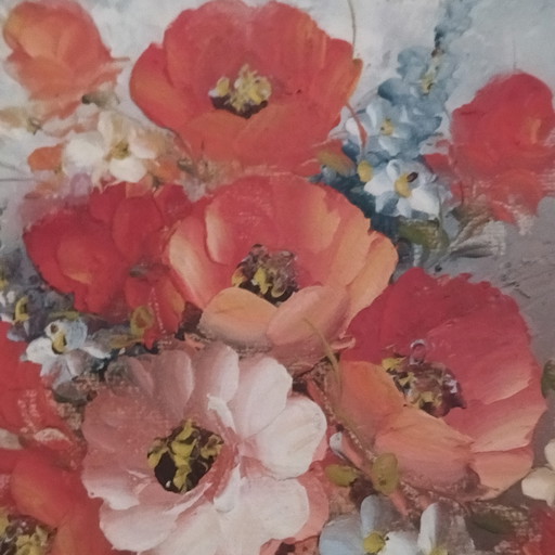 Floral still life painting.