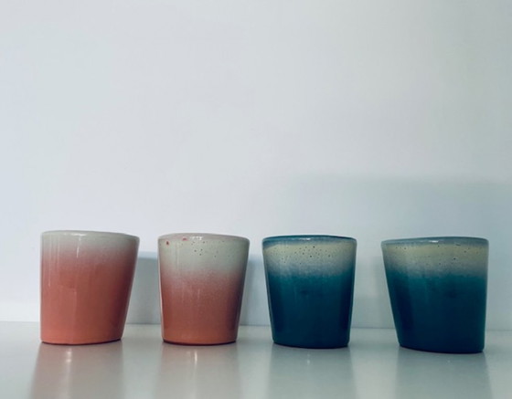 Image 1 of Stylish set of 4 handmade Scandinavian mugs
