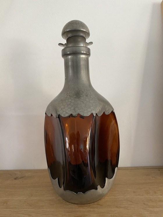 Image 1 of Vintage Pewter Daalderop Bottle from Royal Holland