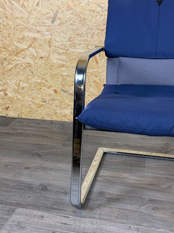 Image 1 of 1990s Vitra Figura Freischwinger Design Mario Bellini Objekt X Metall & Stoff