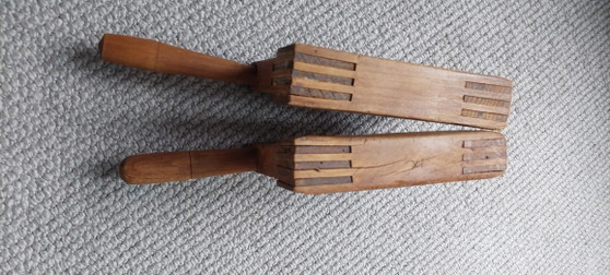 Set di 2 fermalibri/morsetti in legno antichi (circa 1900) – Oggetti decorativi, Wood (photo 4 of 7)