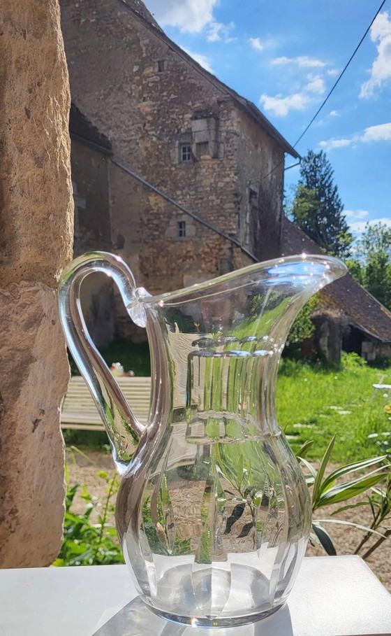 Brocca in cristallo Saint Louis, modello Cerdagne. – Bicchieri e caraffe, Crystal, Glass, Art Deco (photo 5 of 9)