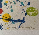 Sam Francis: “1989 L 282/SF 341”. Gesigneerd in De Plaat. Formaat Van 138 X 93 Cm. Staat: Uitstekend.