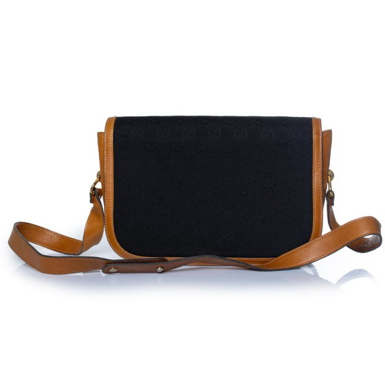 Gucci, Vintage GG Emaille Bag With Black Canvas – Shoulder bags, Calfskin (photo 5 of 12)