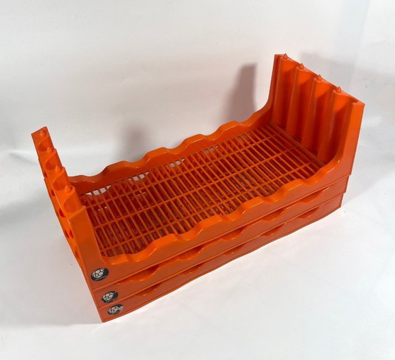 Image 1 of Zeldzaam flessenrek uit het ruimtetijdperk van Witzmann - designklassieker uit de jaren 60/70 Mid Century