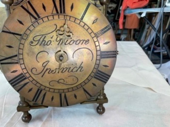Image 1 of beautiful, well-functioning lantern clock "Tho: Moore Ipswich