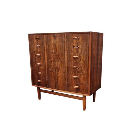 Image 1 of Commode, hoge kast, Scandinavische stijl in palissanderhout