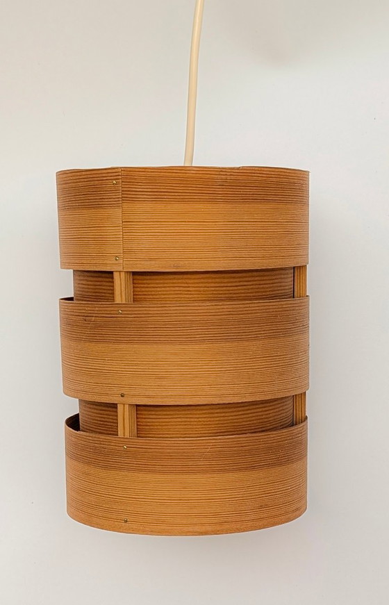 Image 1 of Lampada a sospensione Hans-Agne Jakobsson impiallacciata in pino per AB Ellysett, Svezia, anni '60