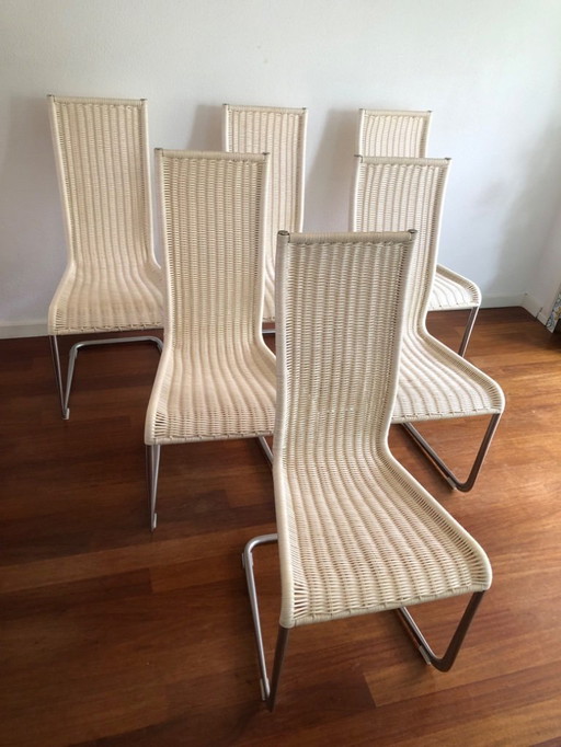 6x Sedie Tecta Kunstriet