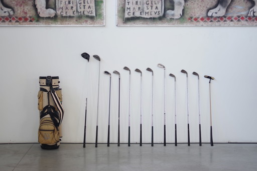 1980S Cobra Golftasche mit 12 gemischten Markenschlägern - Vintage Golf Set für Sammler & Enthusiasten