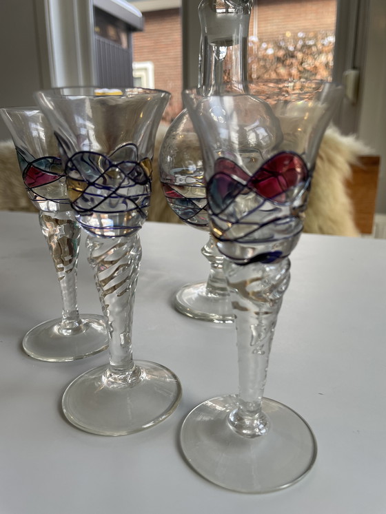 Image 1 of Juego de licor, copas de aguardiente hechas a mano con jarra