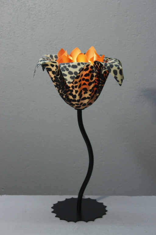 Georgia Jacob - Rare Vintage Lamp "Fleur De Savane" Design France 1990S