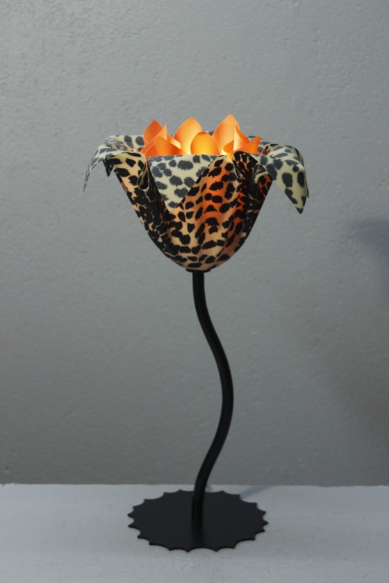 Image 1 of Georgia Jacob - Rare Vintage Lamp "Fleur De Savane" Design France 1990S