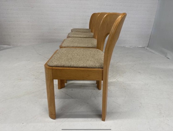 Image 1 of Sedie brutaliste di metà secolo – set di 4 – in compensato scultoreo